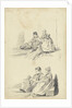 Two studies of a boy and girl with jug by Pieter van Loon