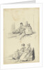 Two studies of a boy and girl with jug by Pieter van Loon
