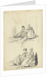 Two studies of a boy and girl with jug by Pieter van Loon