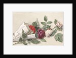 Bouquet of roses and geranium by Willem de Famars Testas