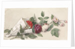 Bouquet of roses and geranium by Willem de Famars Testas
