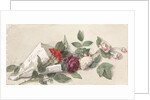 Bouquet of roses and geranium by Willem de Famars Testas