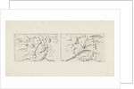Design for two decorations in rectangular recessed surfaces by Bartholomeus Ziesenis