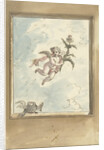 Design for a ceiling painting with a putto and two turtledoves by Elias van Nijmegen