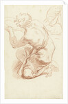 Study of a kneeling man with dish by Dionys van Nijmegen