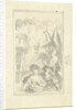 Design for a hall piece: boy and girl with flower basket by Dionys van Nijmegen