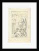 Design for a hall piece: boy and girl with flower basket by Dionys van Nijmegen