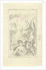 Design for a hall piece: boy and girl with flower basket by Dionys van Nijmegen