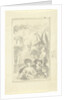 Design for a hall piece: boy and girl with flower basket by Dionys van Nijmegen