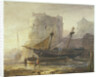 Ships at low tide in a French port by Wijnand Nuijen