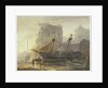 Ships at low tide in a French port by Wijnand Nuijen