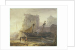 Ships at low tide in a French port by Wijnand Nuijen