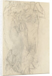 Standing man with a basket on his back by Matthijs Maris