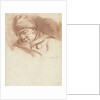 Sleeping man with hat (self portrait?) by Willem van Leen