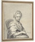 Portrait of a Young Woman with a dog by Franciscus Xaverius Xavery