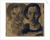 Double portrait of Dick Ket and his father by Dick Ket