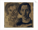 Double portrait of Dick Ket and his father by Dick Ket