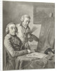 Portrait of Jacob de Vos I and the painter Wybrand Hendricks by Wybrand Hendriks