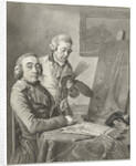 Portrait of Jacob de Vos I and the painter Wybrand Hendricks by Wybrand Hendriks