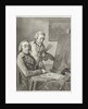 Portrait of Jacob de Vos I and the painter Wybrand Hendricks by Wybrand Hendriks