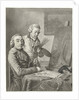 Portrait of Jacob de Vos I and the painter Wybrand Hendricks by Wybrand Hendriks