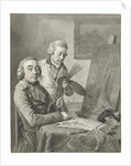 Portrait of Jacob de Vos I and the painter Wybrand Hendricks by Wybrand Hendriks