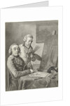 Portrait of Jacob de Vos I and the painter Wybrand Hendricks by Wybrand Hendriks