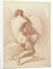 Seated male nude by Chrétien Dubois