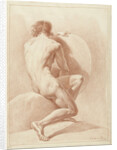 Seated male nude by Chrétien Dubois