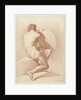 Seated male nude by Chrétien Dubois
