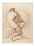 Seated male nude by Chrétien Dubois