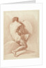 Seated male nude by Chrétien Dubois