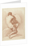 Seated male nude by Chrétien Dubois