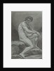 Seated male nude by Hendrik Lageman