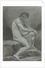 Seated male nude by Hendrik Lageman