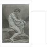 Seated male nude by Hendrik Lageman