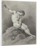 Seated male nude by Pièrre Recco