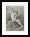 Seated male nude by Pièrre Recco