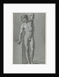 Standing male nude by Jan Kamphuysen