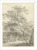 Mother and child sitting under trees by Egbert van Drielst