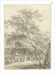 Mother and child sitting under trees by Egbert van Drielst