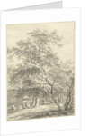 Mother and child sitting under trees by Egbert van Drielst