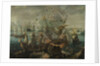 The Explosion of the Spanish Flagship during the Battle of Gibraltar by Cornelis Claesz. van Wieringen