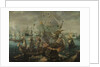 The Explosion of the Spanish Flagship during the Battle of Gibraltar by Cornelis Claesz. van Wieringen