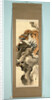 Horizontale Scroll Painting with a picture of a tiger on a rock by Tanaka Gekko