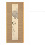 Kingfisher on lotus branch by Suzuki Kason