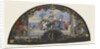 Folding fan, tempera and India ink 'Dido at the stake' painted surrounded by a heavy ornamental border. by Paul Androuet Ducerceau