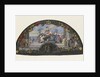 Folding fan, tempera and India ink 'Dido at the stake' painted surrounded by a heavy ornamental border. by Paul Androuet Ducerceau