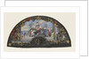 Folding fan, tempera and India ink 'Dido at the stake' painted surrounded by a heavy ornamental border. by Paul Androuet Ducerceau