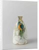 Vase decorated with flowers and parrots by Roelof Sterken